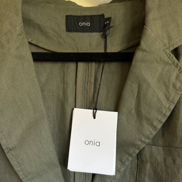 NWT Onia Men's Hugo Blazer Jacket in  Deep Sage Size Medium - Picture 3 of 6